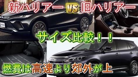 新型ハリアーのサイズを新旧で比較 燃費比較と豪華な内装画像